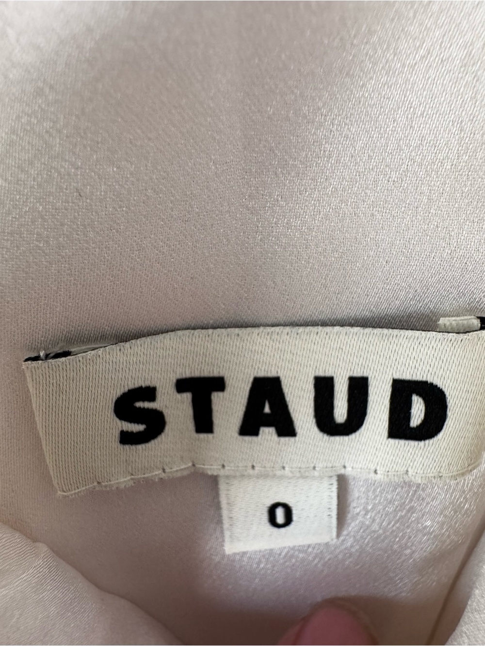 STAUD White V-Neck Midi Dress - Picture 3 of 8